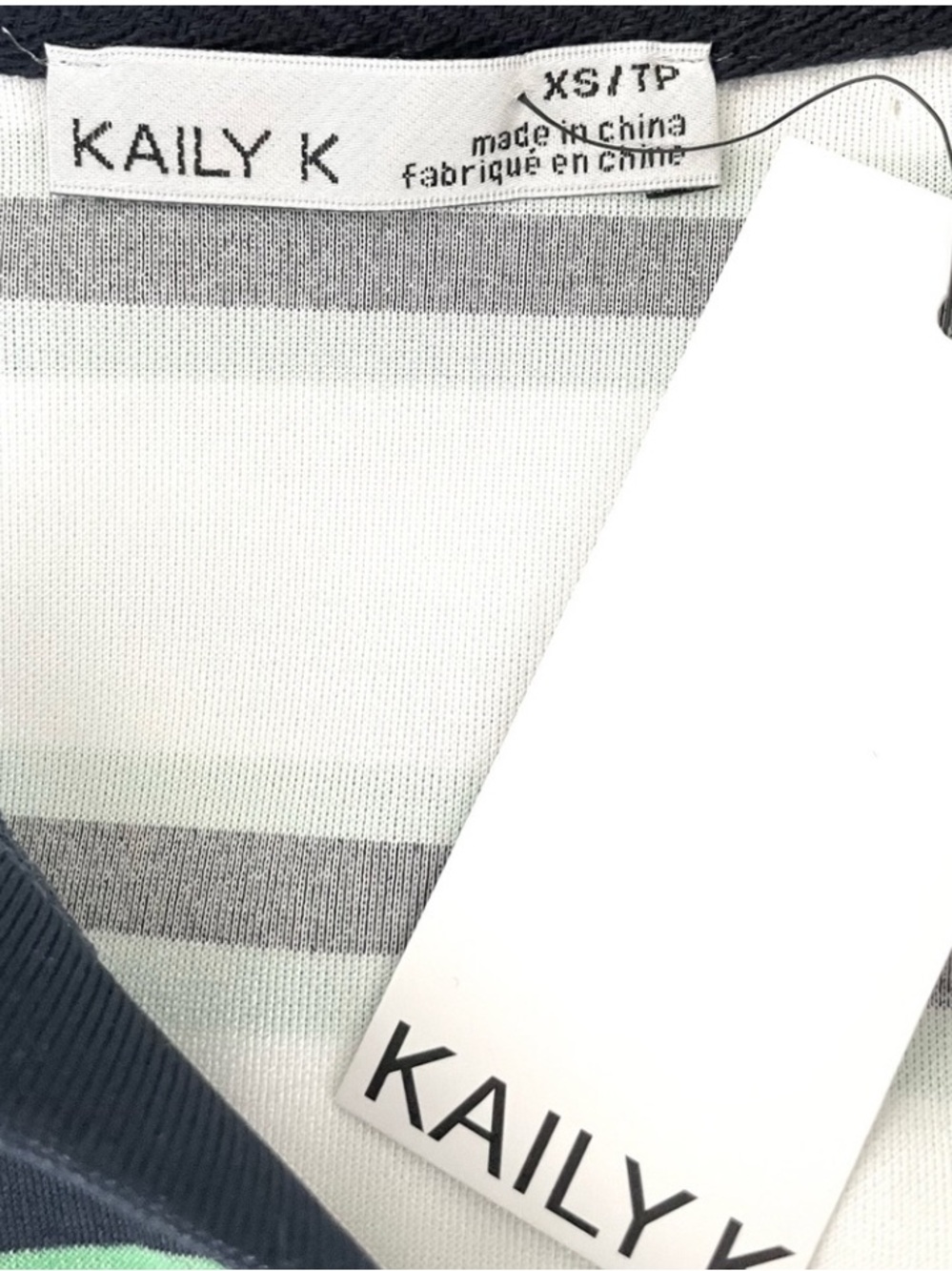 NWT Kaily K Striped Polo Shirt Size XS - Picture 2 of 5